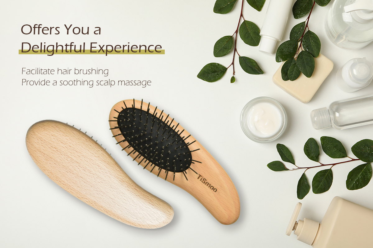 Titanium dolphin-shaped hair brush