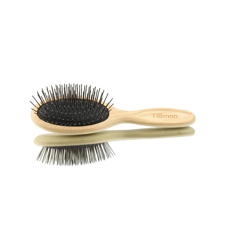 Titanium cypress wood hairbrush