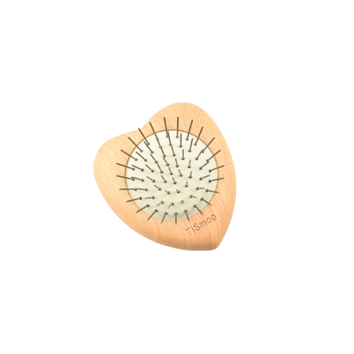 Titanium heart-shaped hairbrush