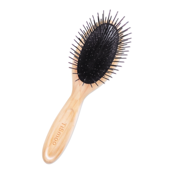 Titanium cypress wood hairbrush